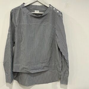 Boat collar shirt tale blouse